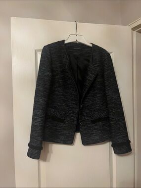 Navy and Black Textured Blazer